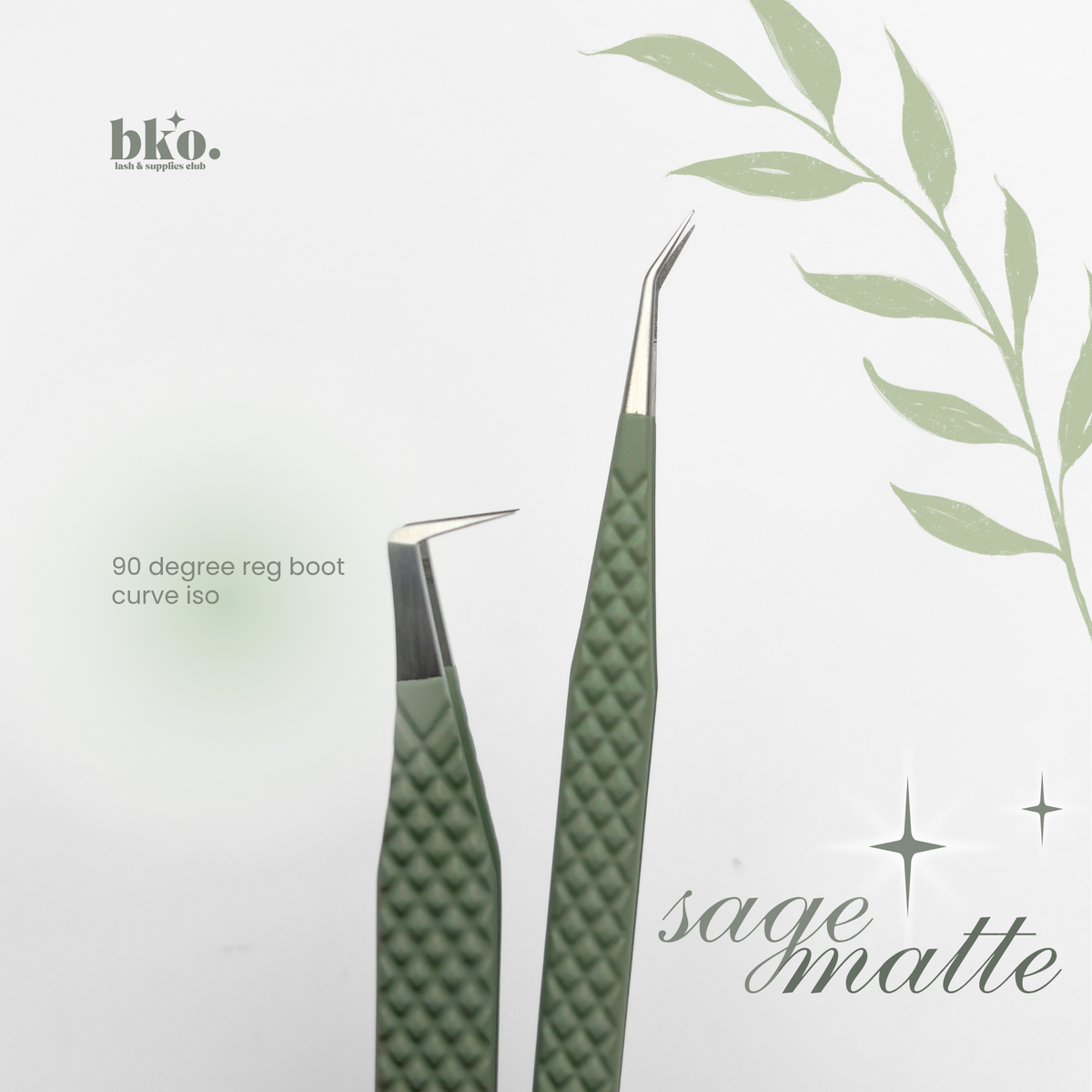 BKO Sage Matte Collection - Volume Tweezers