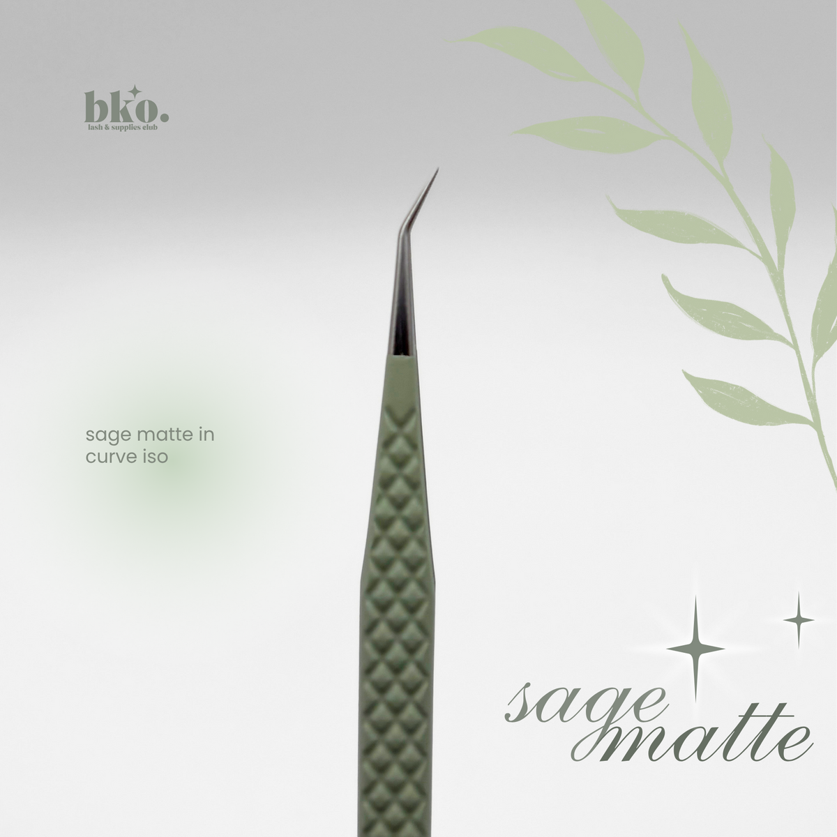BKO Sage Matte Collection - Isolations Tweezers