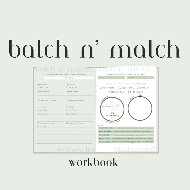 Batching Content Workbook